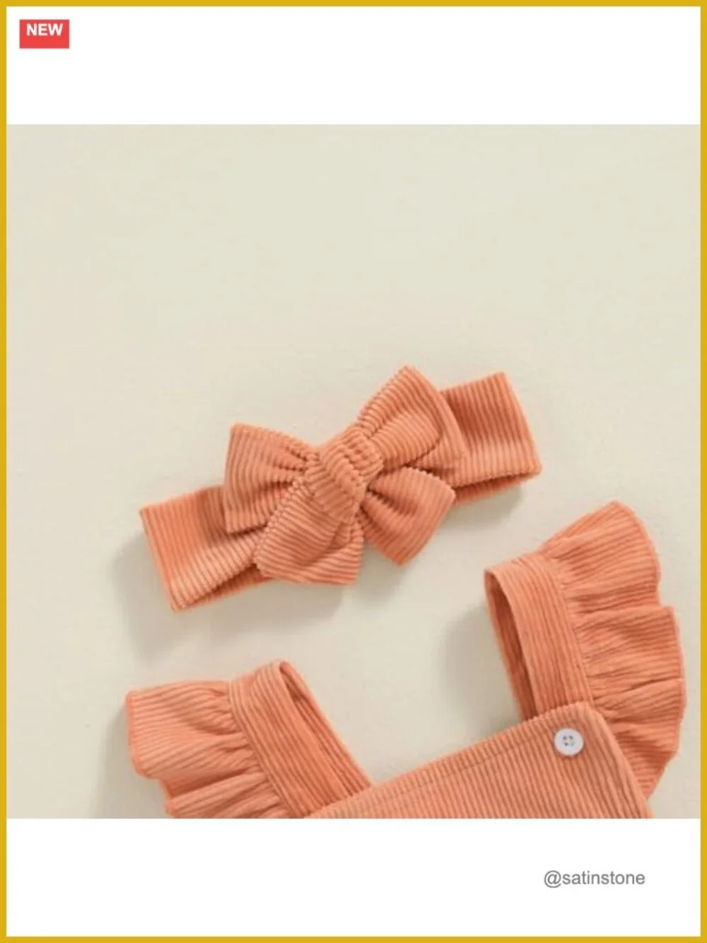 Baby Girl Pumpkin Corduroy Romper Newborn Halloween Outfit